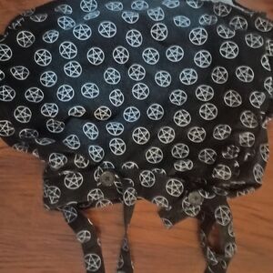 Black and White Pentagram Print Top